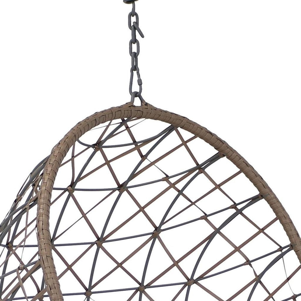 Gray Steel Outdoor Egg Chair - 35-inch