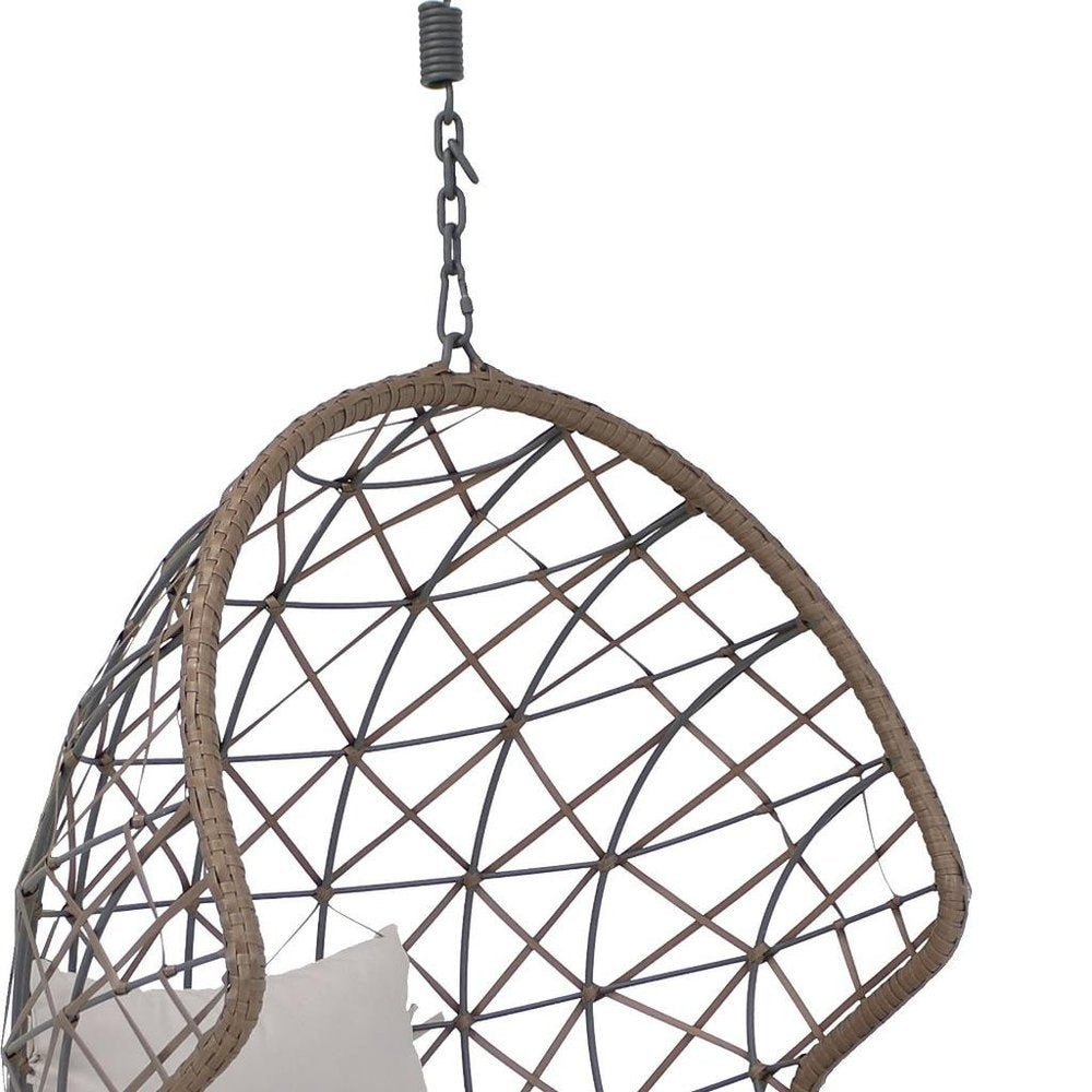 Gray Steel Outdoor Egg Chair - 35-inch