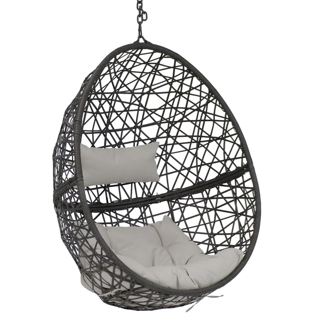 Gray Steel Outdoor Egg Chair - 38-inch