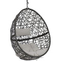 Gray Steel Outdoor Egg Chair - 38-inch