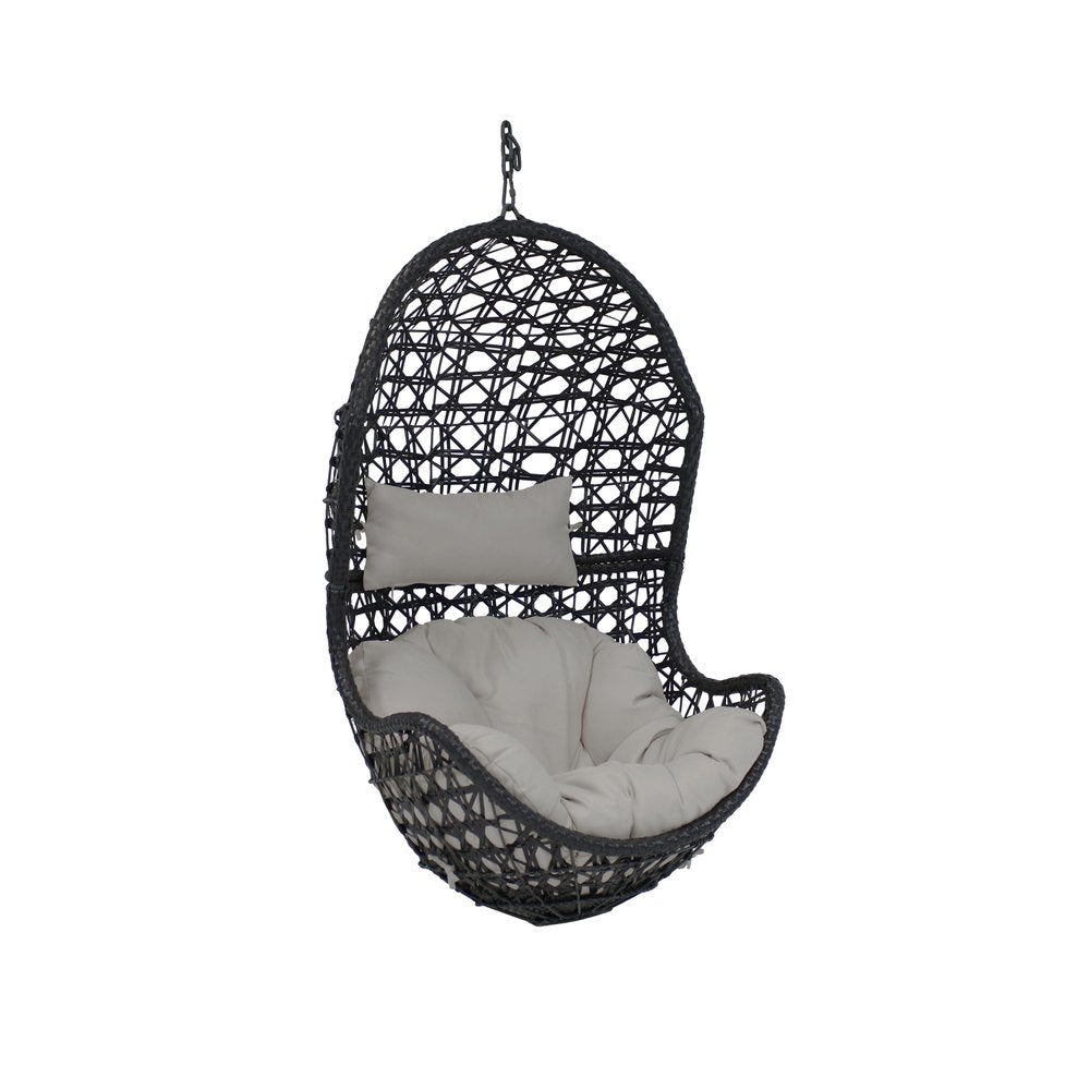 Gray Steel Outdoor Egg Chair - 32-inch