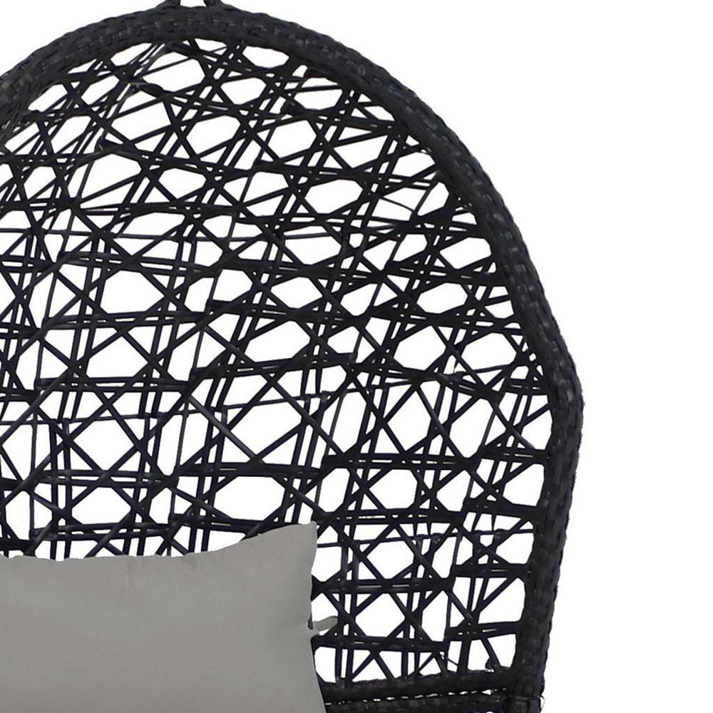 Gray Steel Outdoor Egg Chair - 32-inch