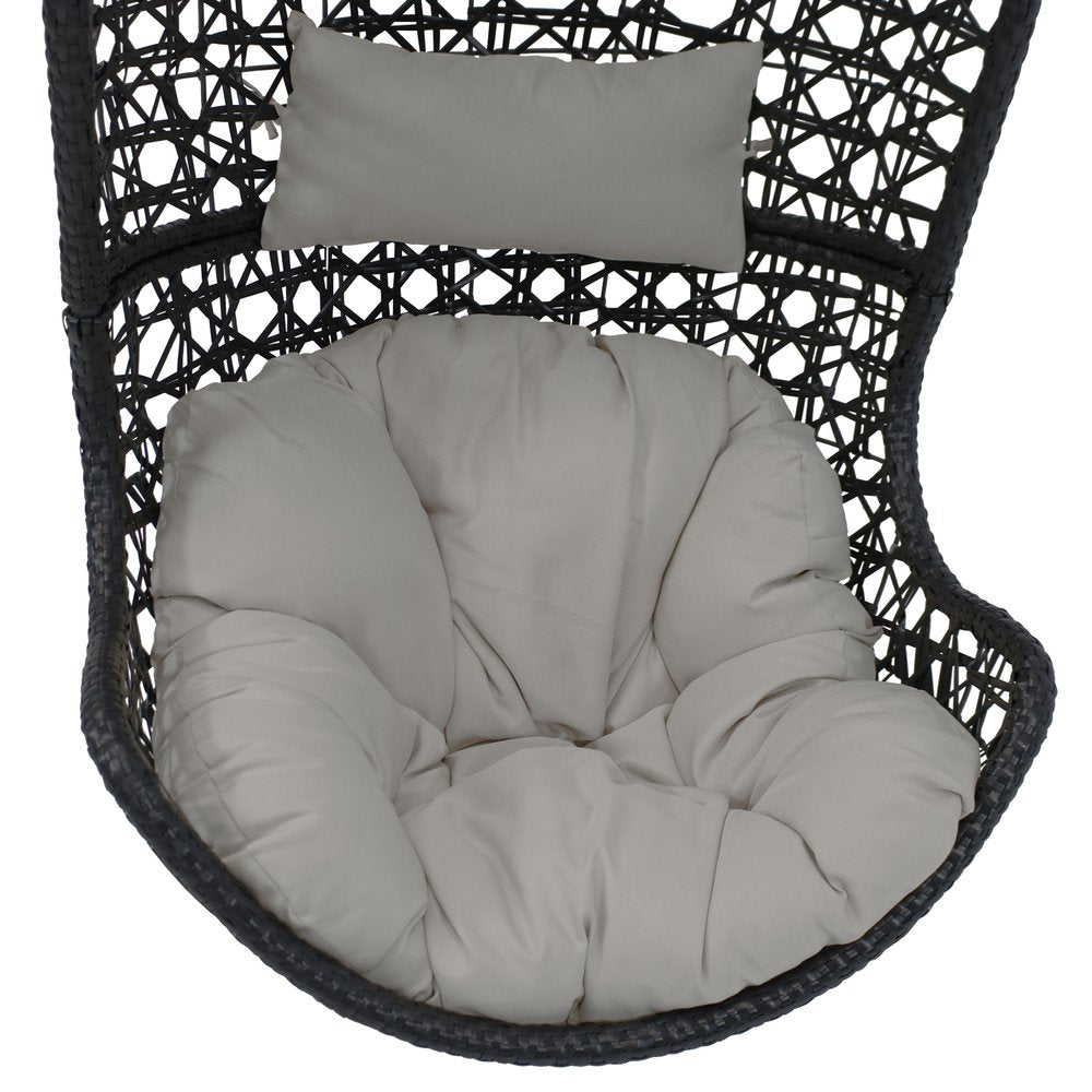 Gray Steel Outdoor Egg Chair - 32-inch