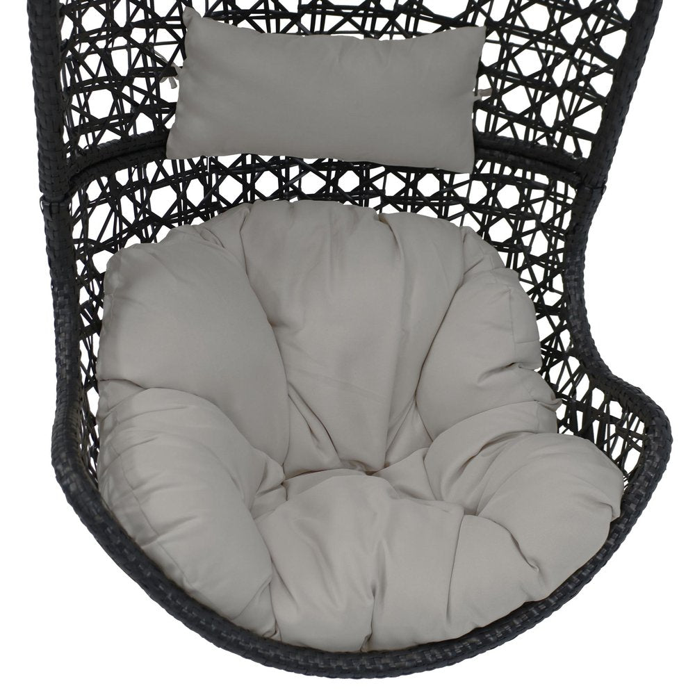 Gray Steel Outdoor Egg Chair - 32-inch