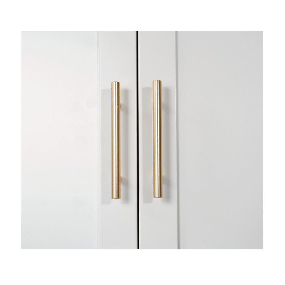 White Steel Pantry or Storage Closet with Arched Panel Doors - 71-inch