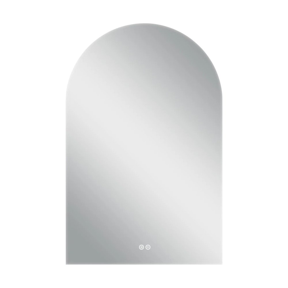 White Arch Lighted Frameless Bathroom Vanity Mirror - 38-inch