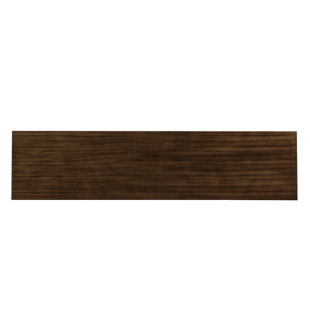 Brown Wood Carved Geometric Accent Cabinet with Four Doors - 66-inch