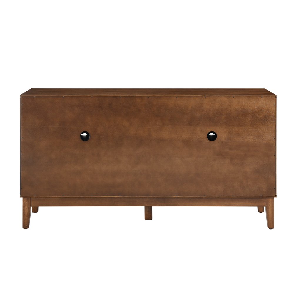 Brown Wood Sideboard with Four Doors - 61-inch