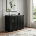 Black Wood Accent Cabinet - 39-inch