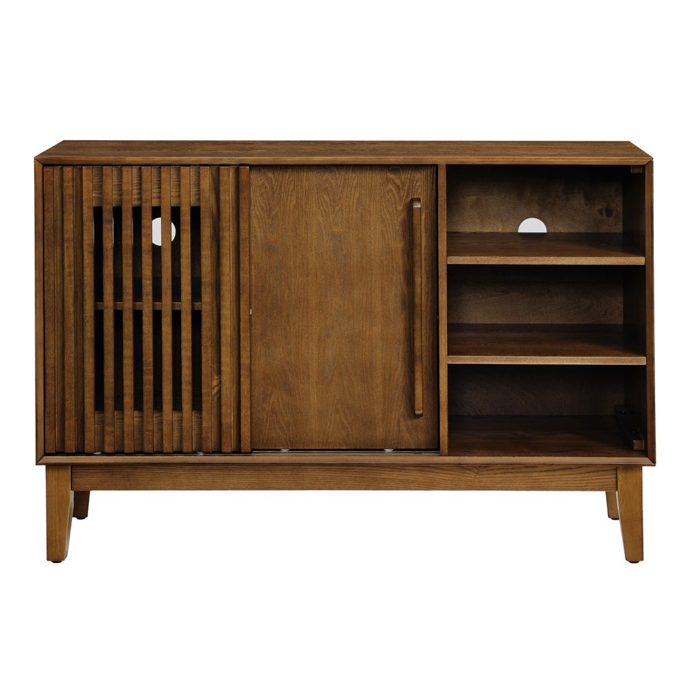 Brown Wood Sideboard with Two Sliding Doors - 47-inch
