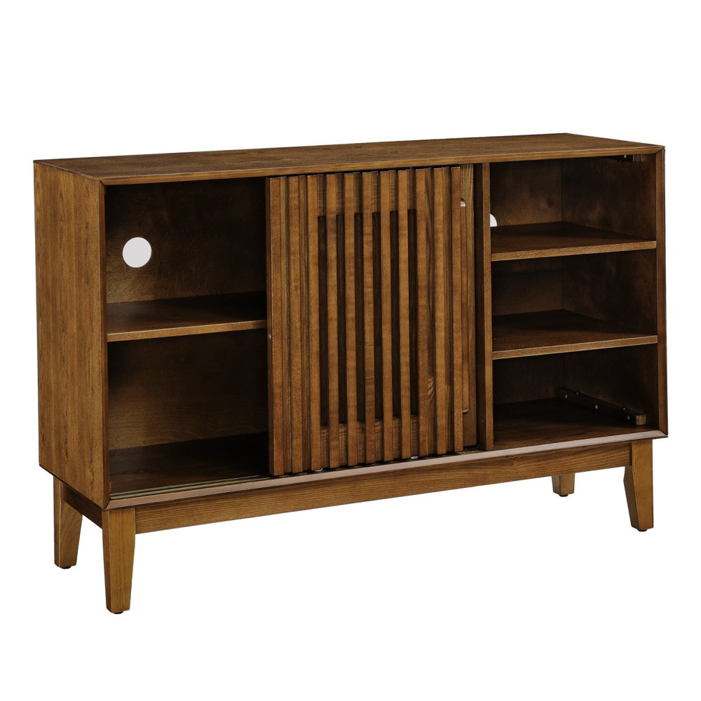 Brown Wood Sideboard with Two Sliding Doors - 47-inch