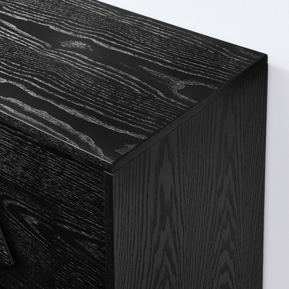 Black Wood Sideboard with Four Doors - 60-inch