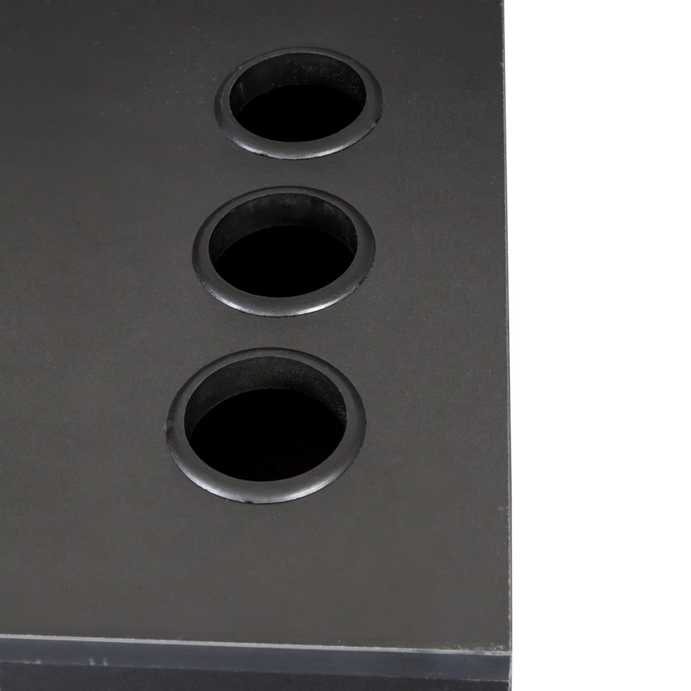 Black Wood Mirrored Two Drawer Vanity Table - 40-inch