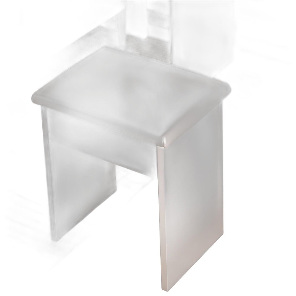White Wood Mirrored Vanity Table and Lights - 24-inch