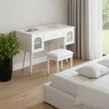 White Wood Vanity Table - 40-inch