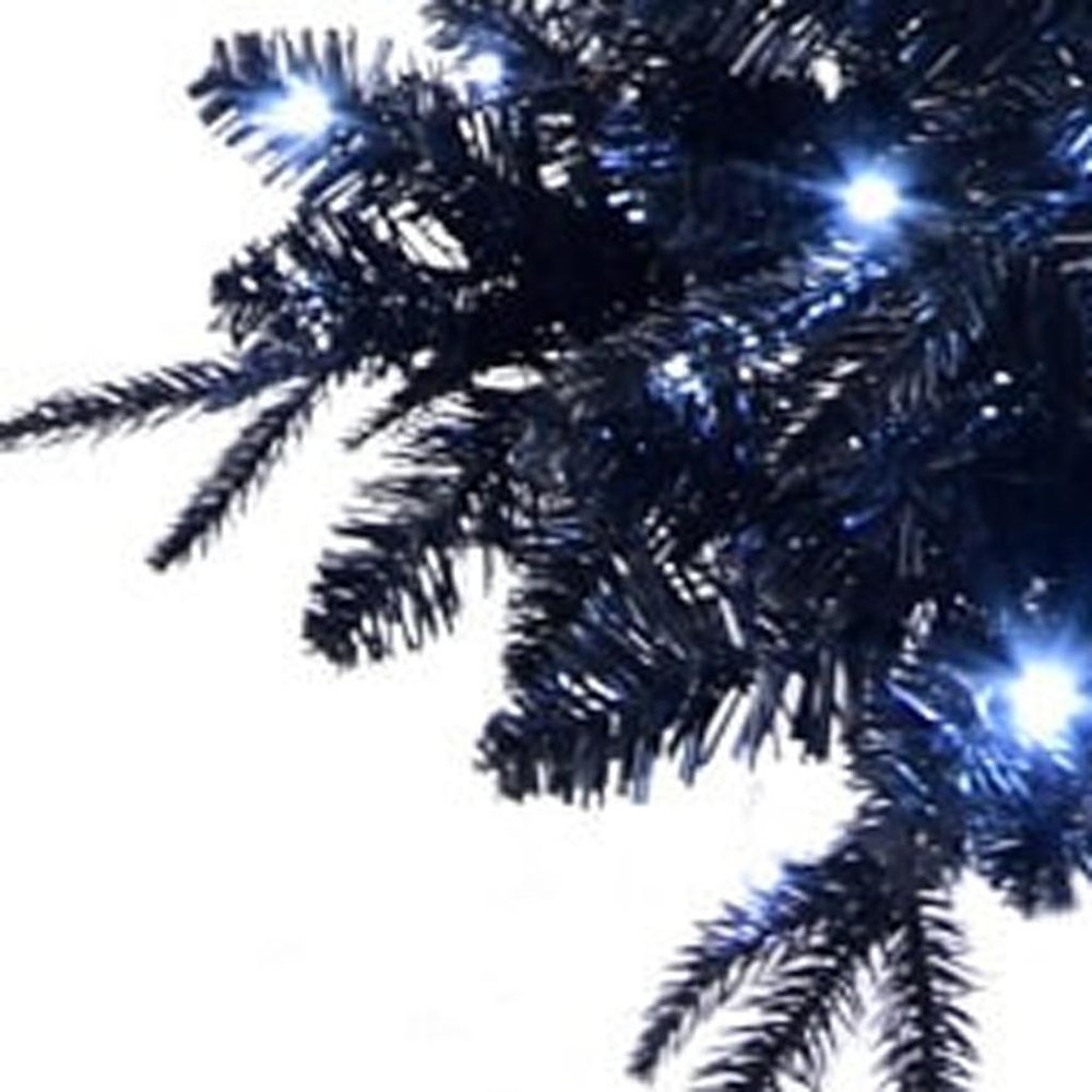 5' Black Pre Lit Full Spruce Christmas Tree