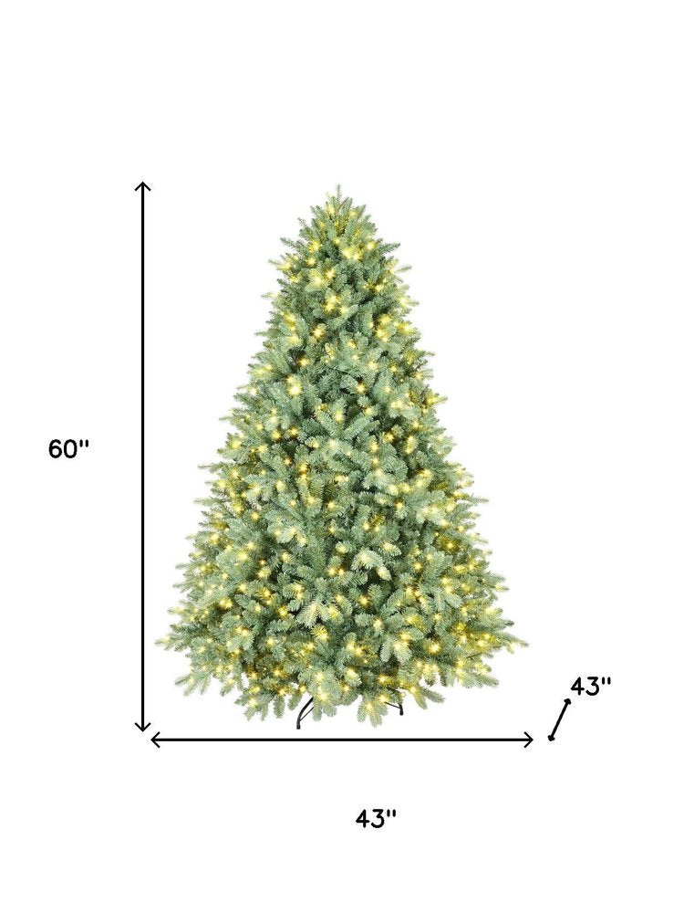 5' Pre Lit Full Spruce Christmas Tree