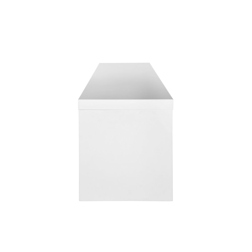 White Enclosed and Open Storage TV Stand - 59-inch