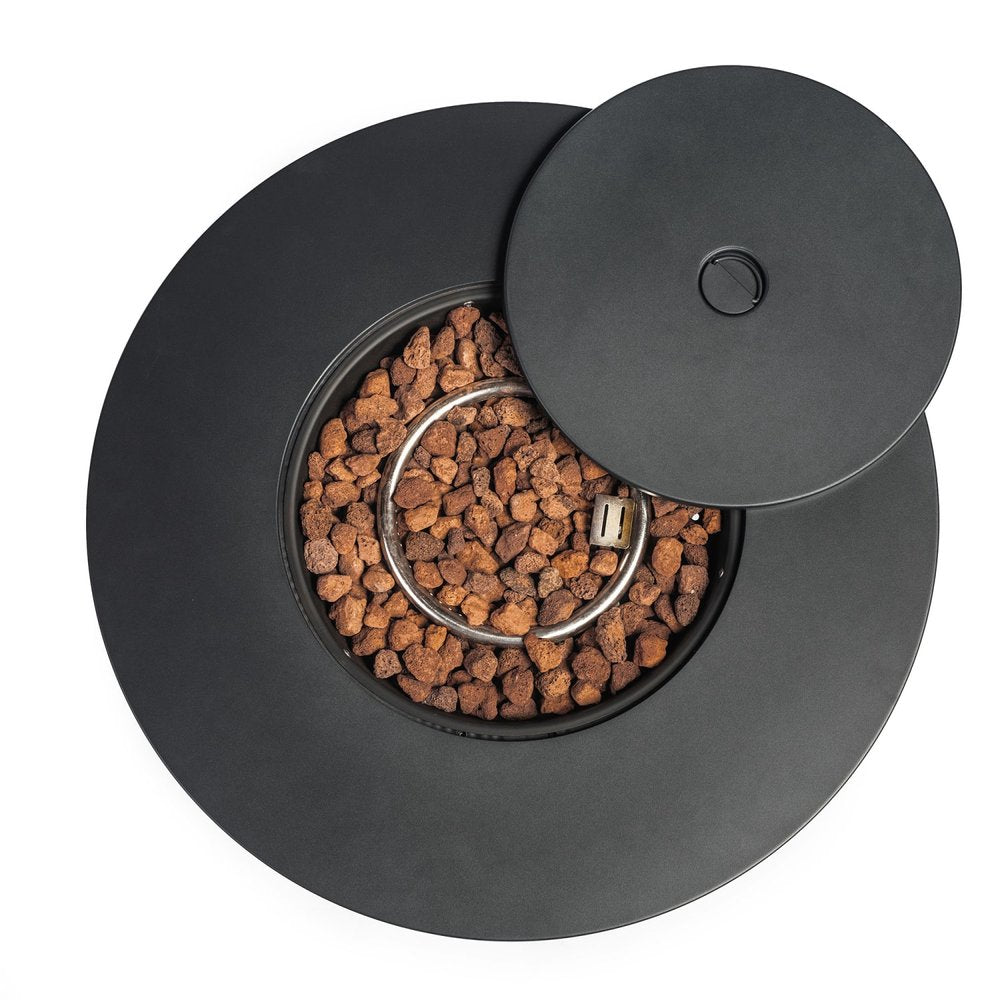 50000 Btu 30 Black Steel Propane Round Fire Pit