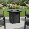 50000 Btu 30 Black Steel Propane Round Fire Pit