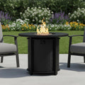 50000 Btu 32 Black Steel Propane Round Fire Pit