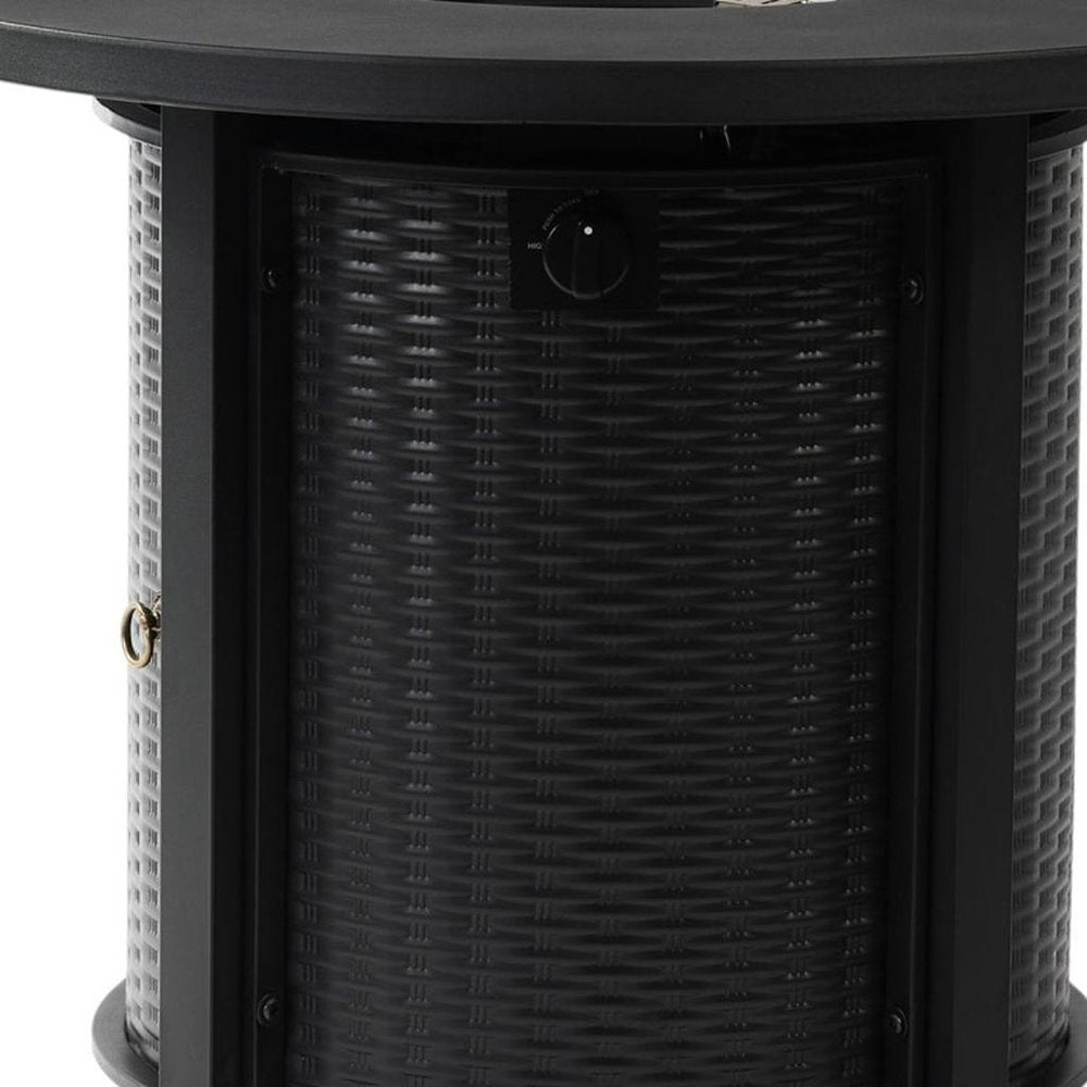 50000 Btu 32 Black Steel Propane Round Fire Pit