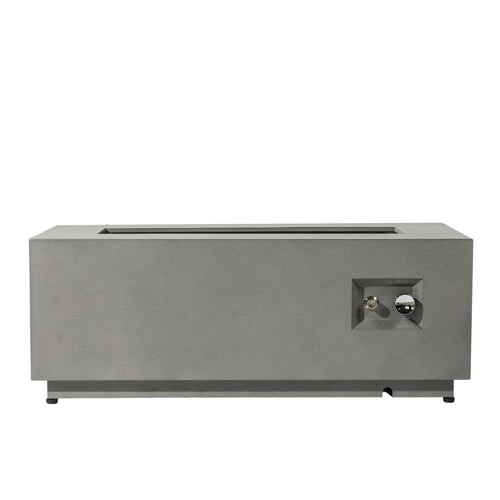 50000 Btu 42 Gray Steel Propane Rectangular Fire Pit with Cover