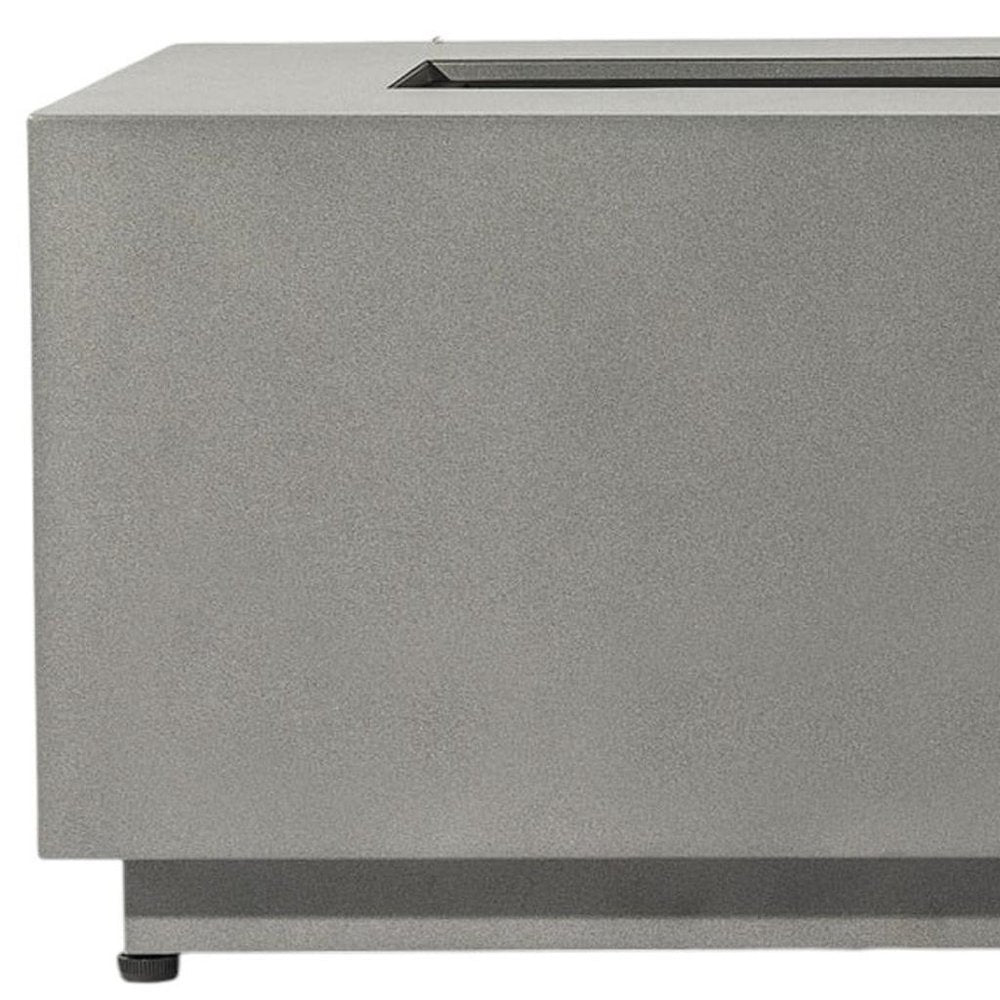 50000 Btu 42 Gray Steel Propane Rectangular Fire Pit with Cover