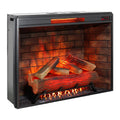 Black Metal Electric Fireplace - 33-inch