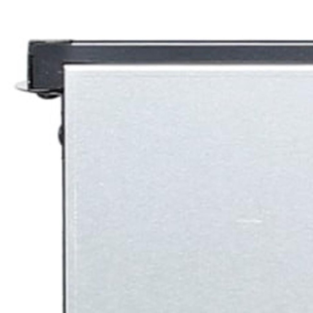Black Metal Electric Fireplace - 24-inch