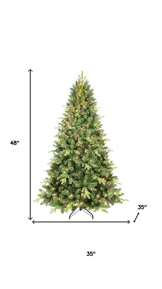 4' Pre Lit Full Spruce Christmas Tree