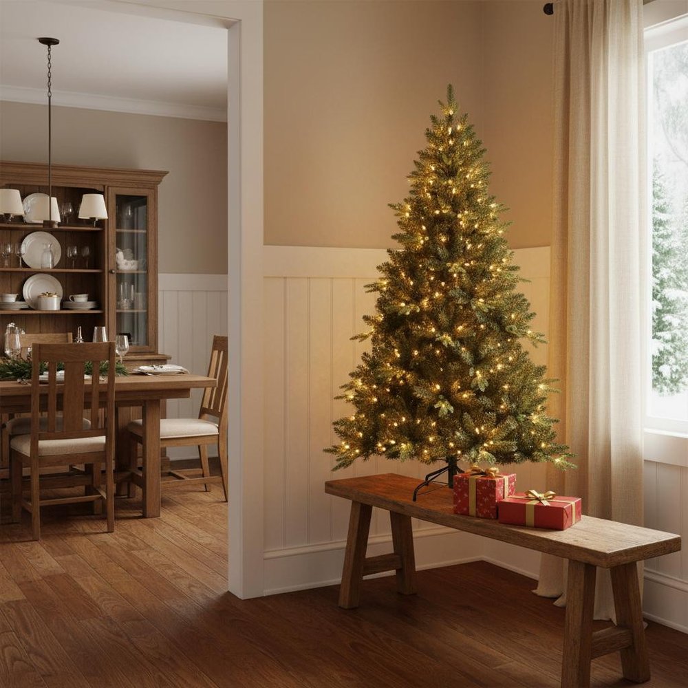 4' Pre Lit Full Spruce Christmas Tree
