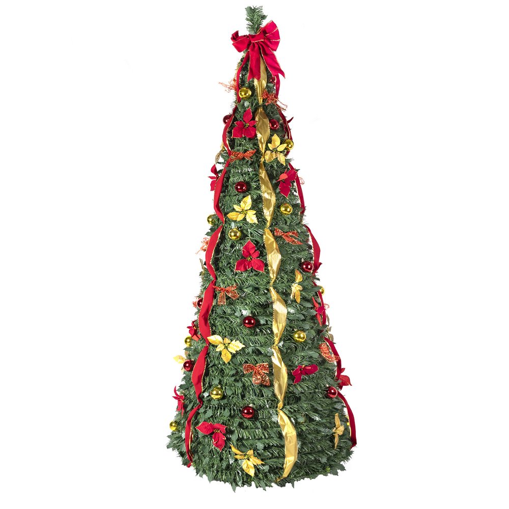 6' Pre Lit Full Spruce Christmas Tree