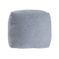 Blue Boucle Pouf Ottoman - 18-inch