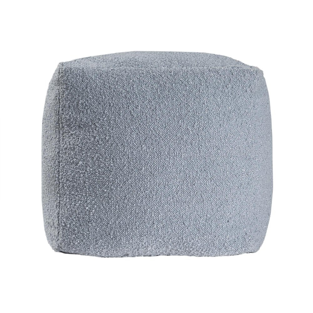 Blue Boucle Pouf Ottoman - 18-inch