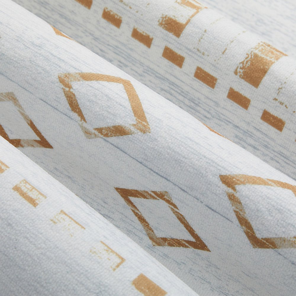4' X 6' Gold and White Abstract Geometric Washable Area Rug