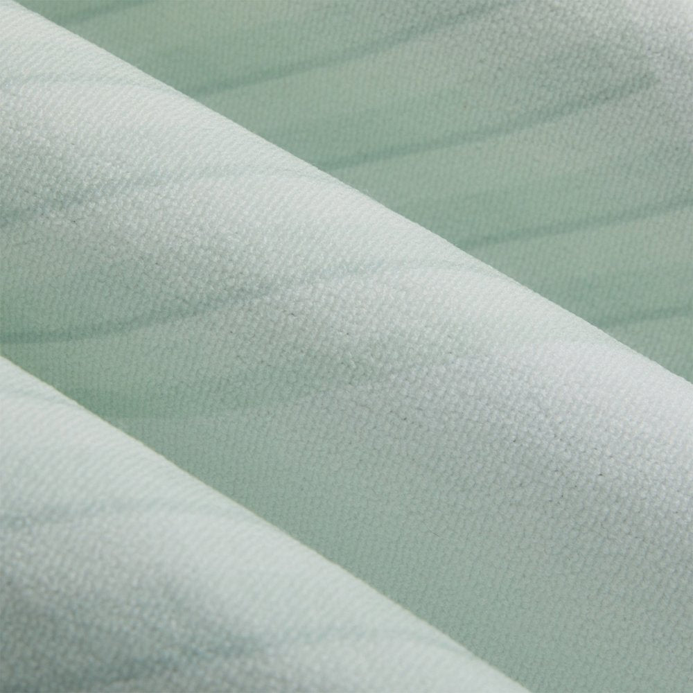 5' X 7' Green and Ivory Geometric Washable Area Rug