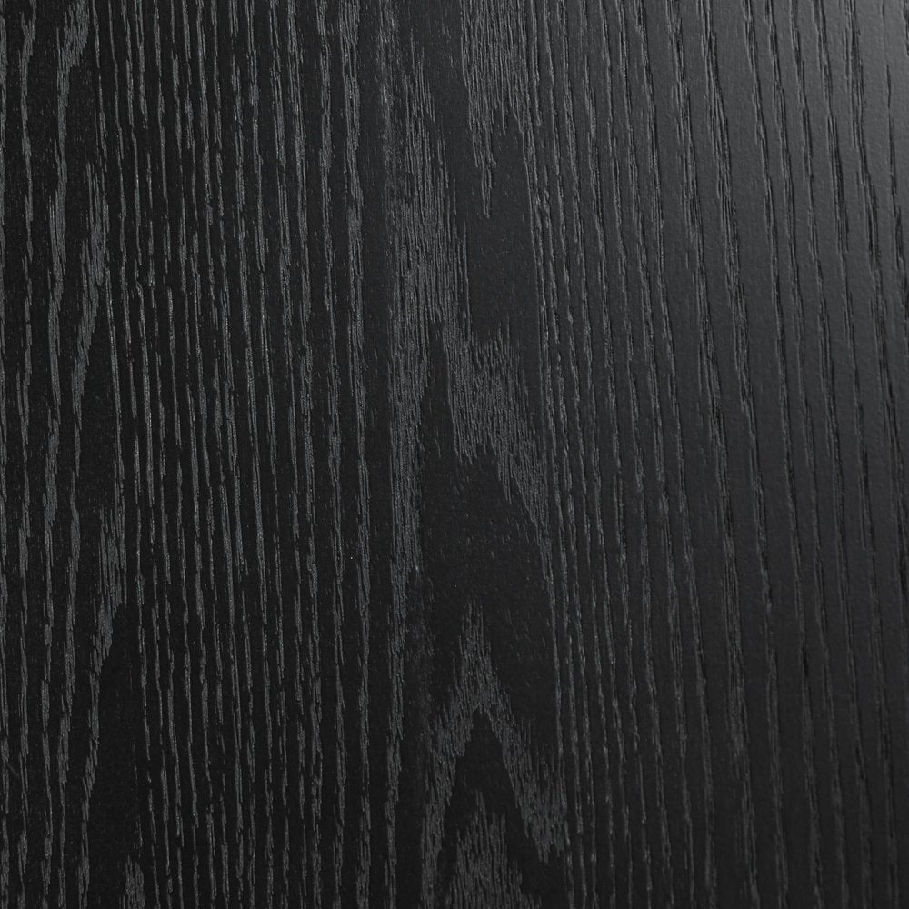Black Solid Wood Oval Dining Table - 78-inch