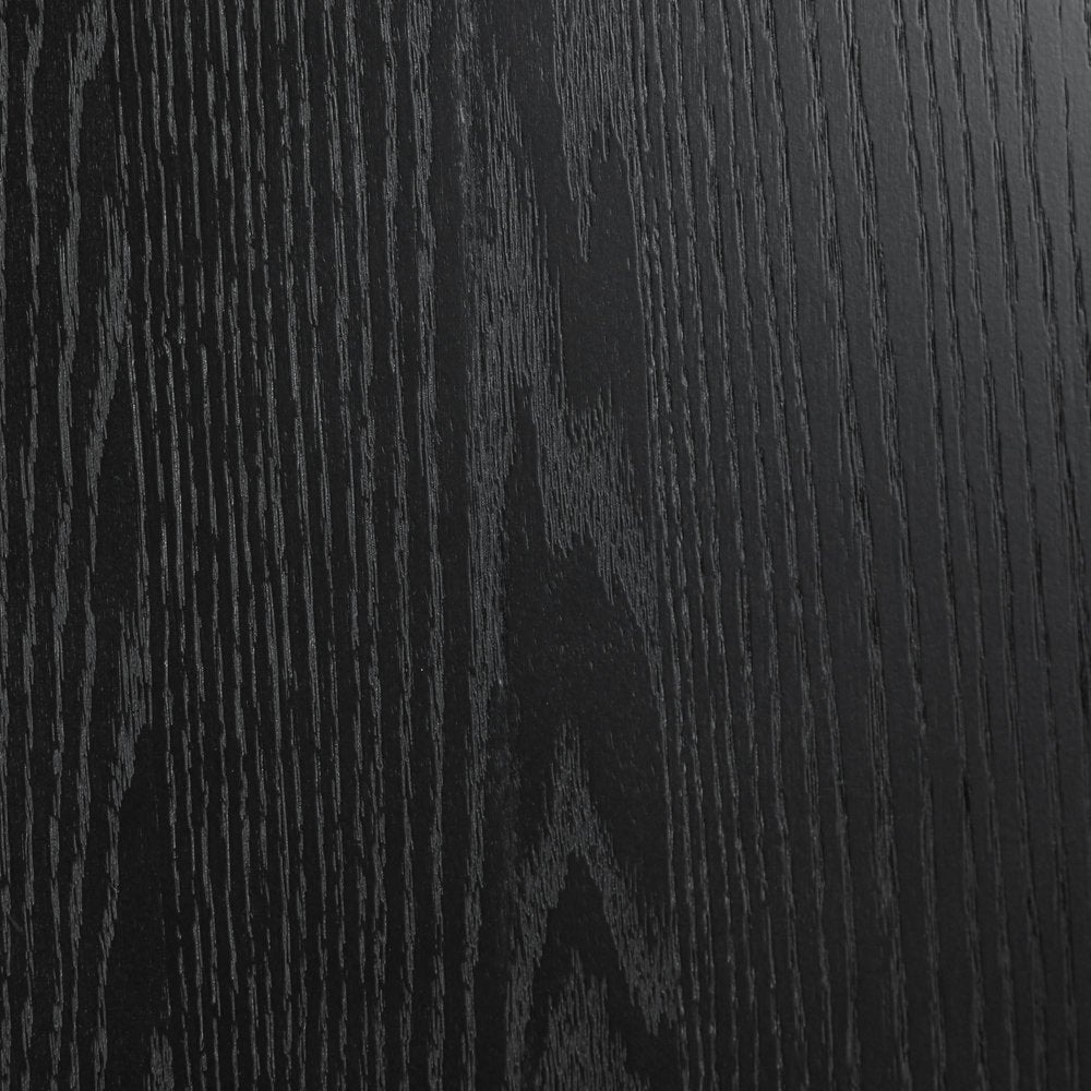 Black Solid Wood Round Top Dining Table - 42-inch