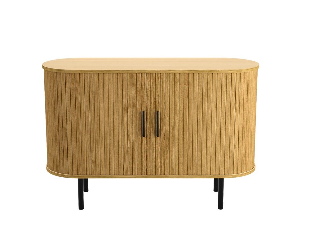 Natural Wood Sideboard with Two Sliding Doors - 47-inch