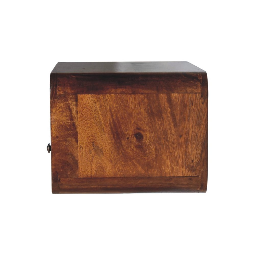 Brown Solid Wood One Drawer Floating Nightstand - 18-inch