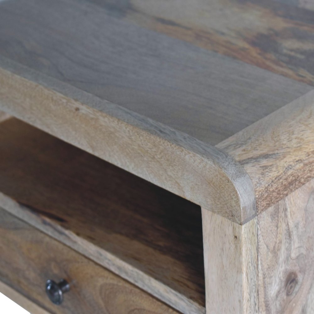 Brown Solid Wood One Drawer Floating Nightstand - 18-inch