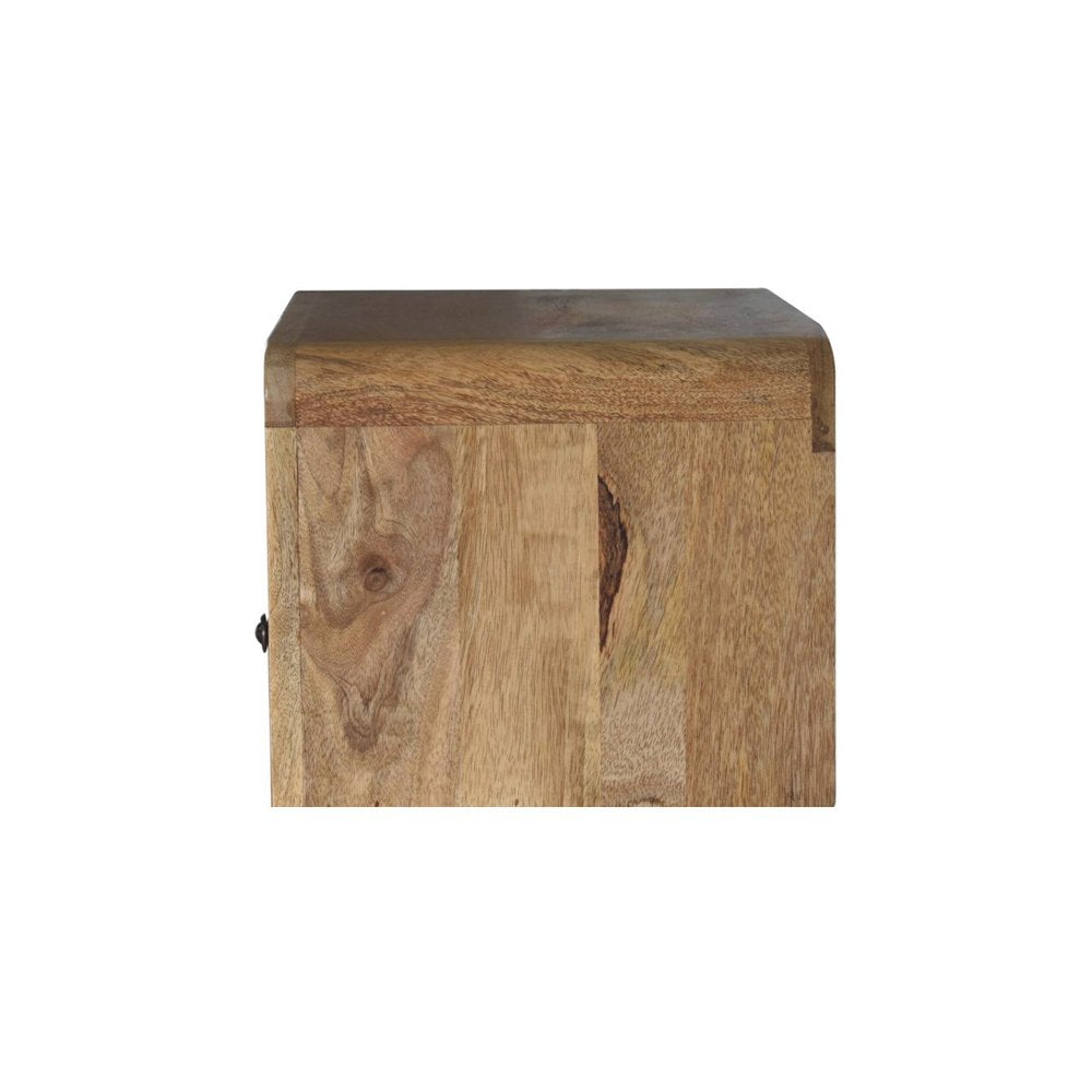 Brown Solid Wood One Drawer Floating Nightstand - 18-inch