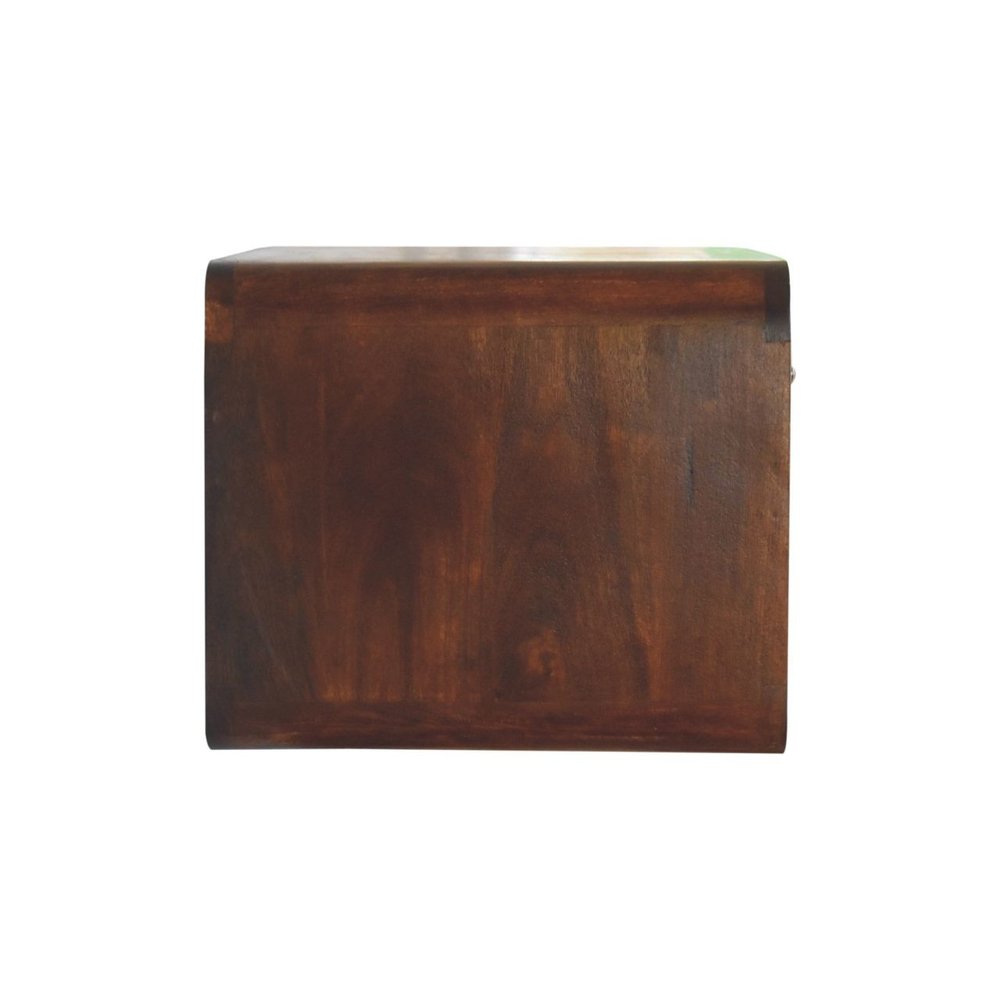 Brown Solid Wood One Drawer Floating Nightstand - 22-inch