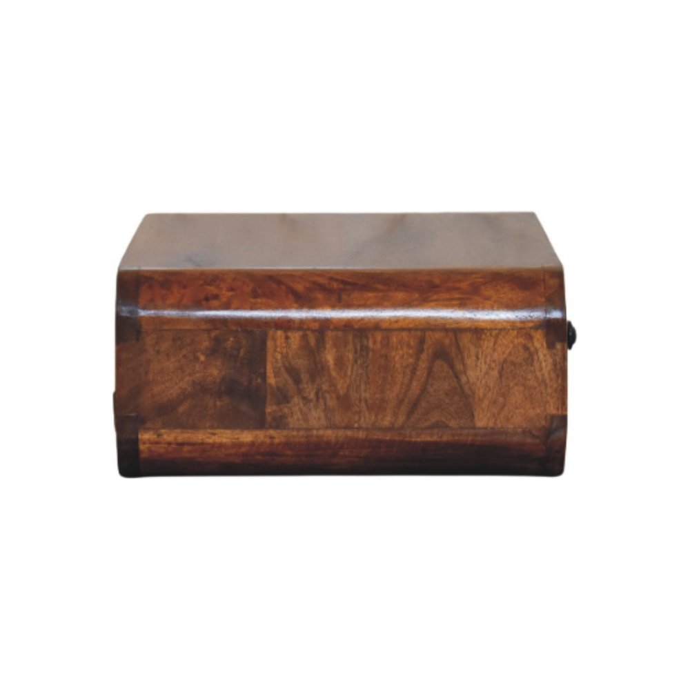 Chestnut Solid Wood Distressed One Drawer Floating Nightstand - 18-inch