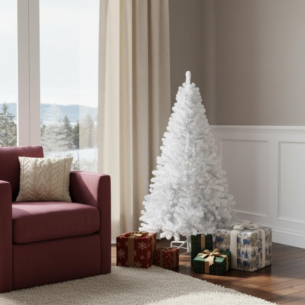 4' White Full Pine Christmas Tree