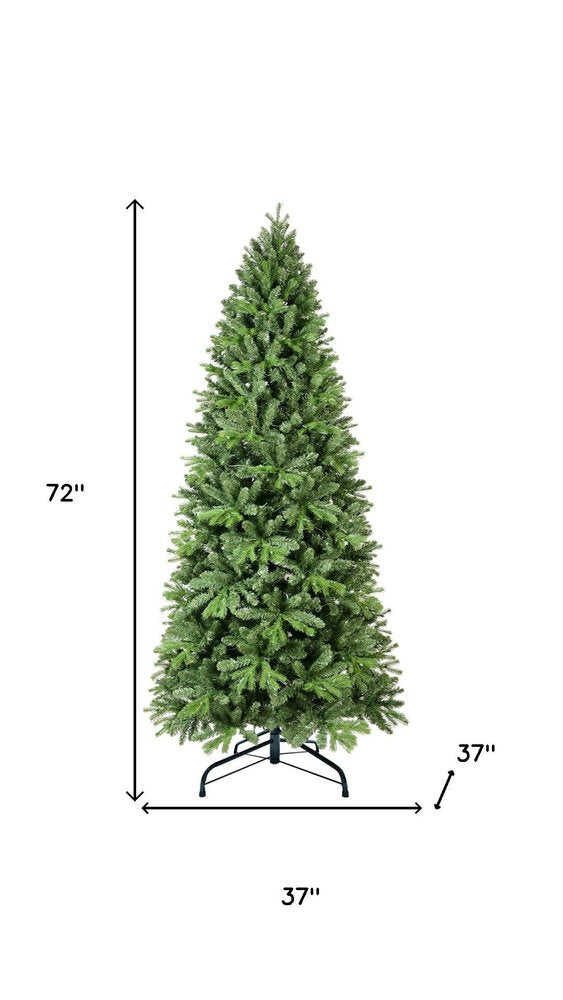 6' Pre Lit Full Pine Christmas Tree