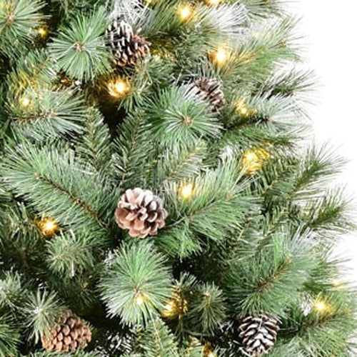 6' Pre Lit Full Pine Christmas Tree