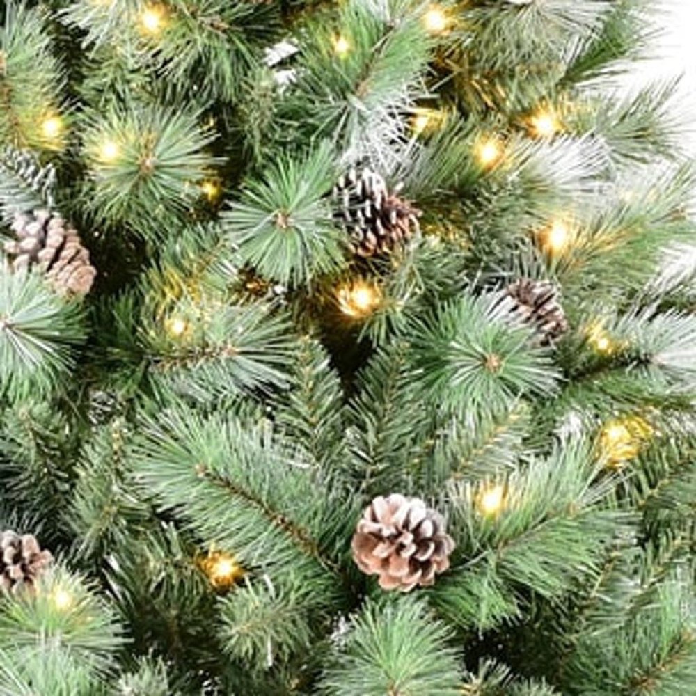 6' Pre Lit Full Pine Christmas Tree