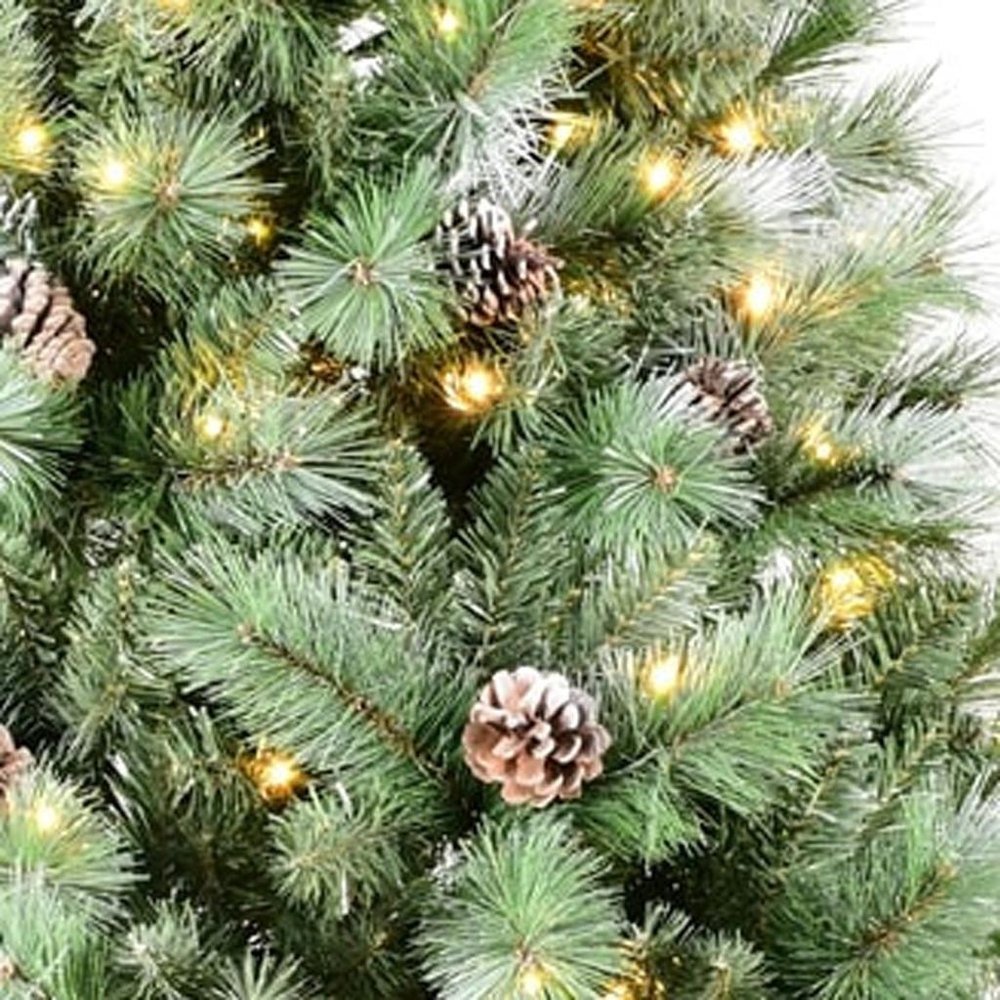 6' Pre Lit Full Pine Christmas Tree